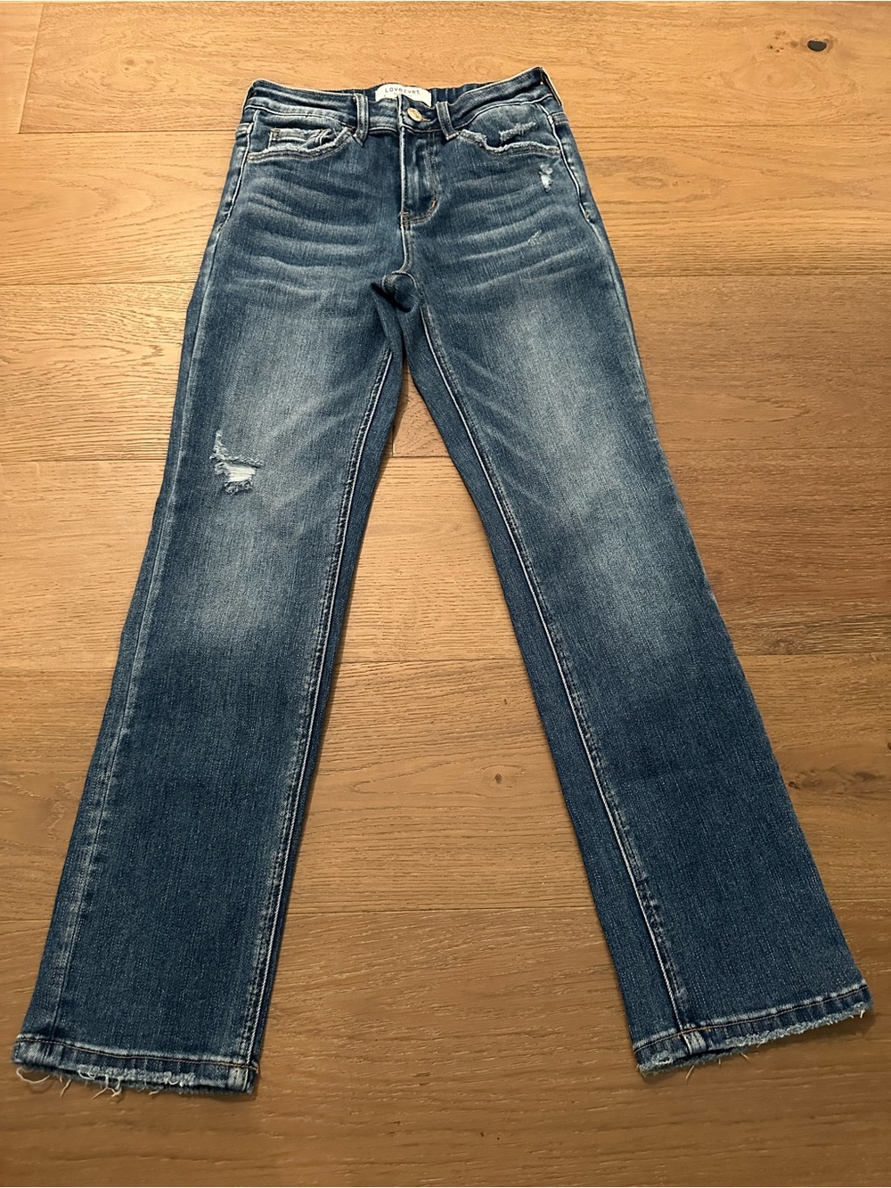 Lovervet by vervet Women’s Straight Leg Jeans - Medium Blue size 25
